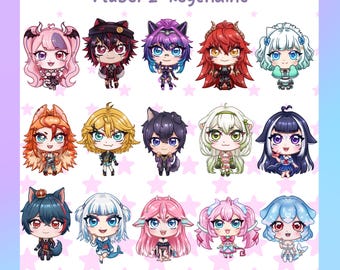Chaveiros Vtuber de 5 cm