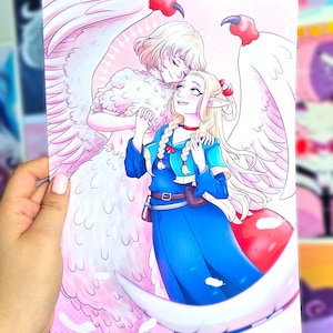 Yummy Dungeon Falin And Marcille A4 Print