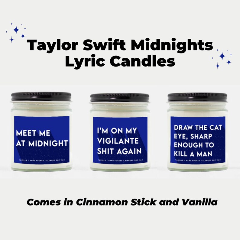 Taylor Swift Midnights Candle 9oz Hand Poured Candle Etsy