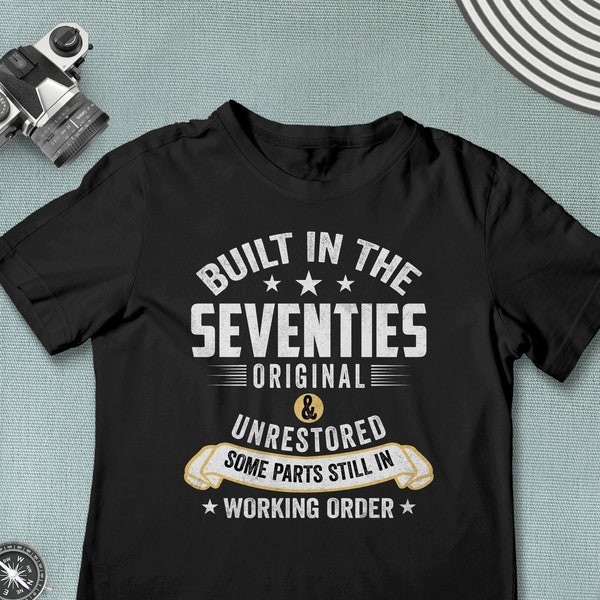 Built In The Seventies Built In The 70s Men's Birthday Png, 50th Birthday Gift| 45th Bday Png| Dad Shirt Png| Born in the Seventies 70s Png