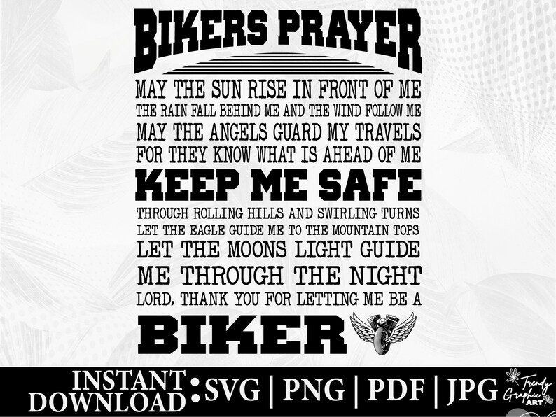 Biker's Prayer Svg Motorcycle Png Harley Davidson Bike - Etsy UK