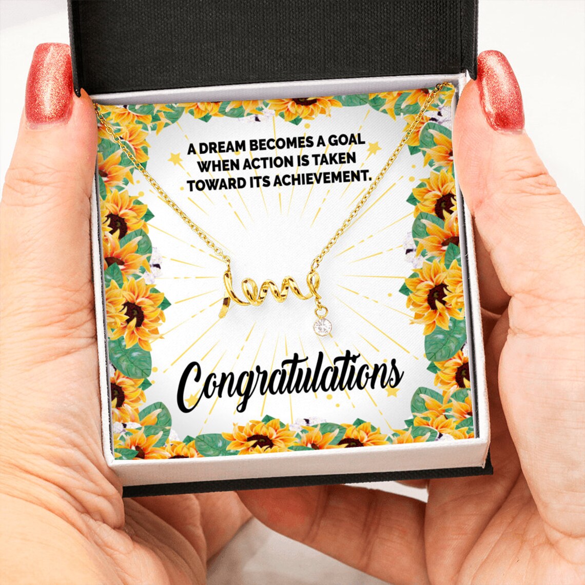 Congratulations Necklace for Her Congratulations gifts Etsy
