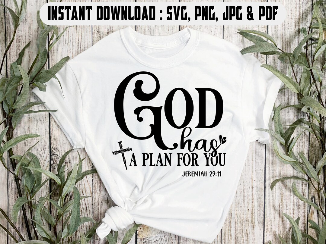 God Has A Plan for You SVG, Christian PNG, Retro Wavy Text, Trendy ...