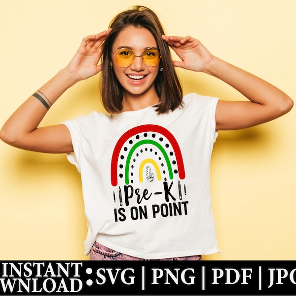 Pre-k svg, pre-school svg, preschool, teacher svg, pre-k shirt, svgs, SVG, back to school, Pre-K Is on Point svg, Prek Is on Point svg, Png