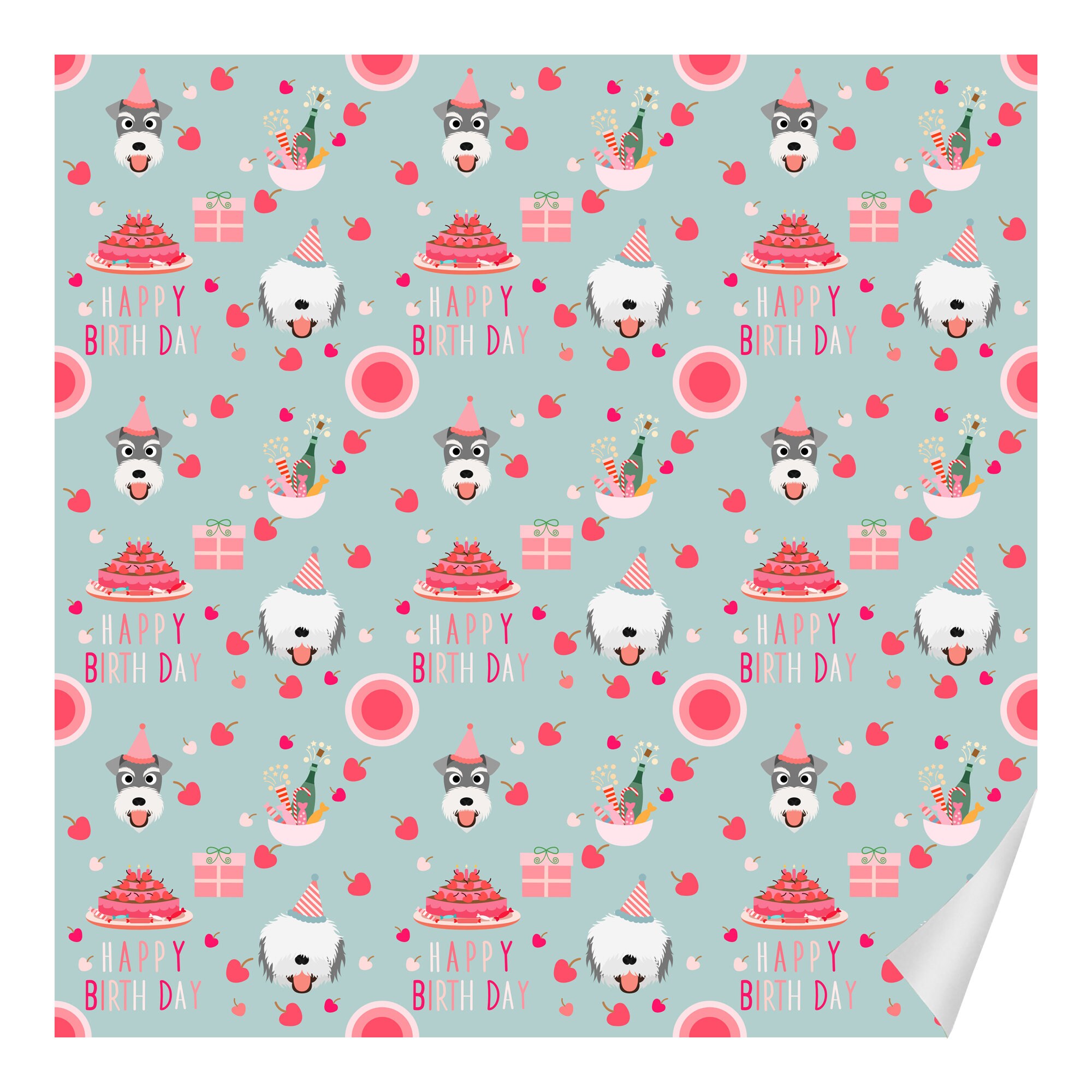 poodle wrapping paper