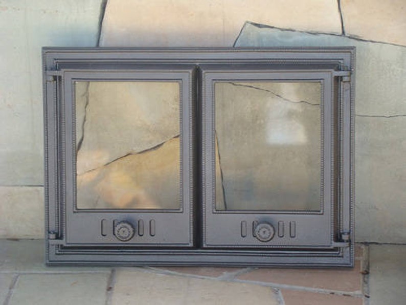 Bbqrolling Cast Iron Pizza Oven Door With Glass Bread Oven Etsy