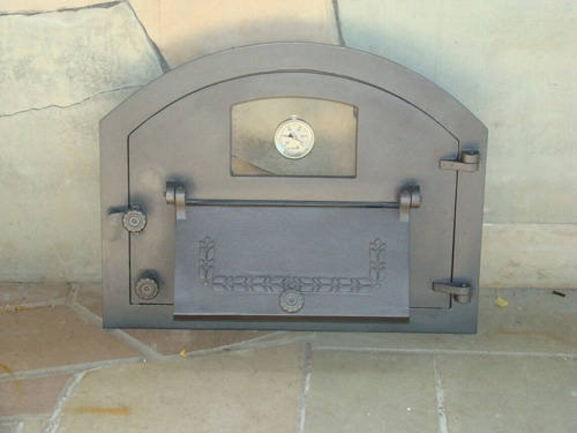 Bbqrolling Cast Iron Pizza Oven Door With Glass and Therm. Etsy