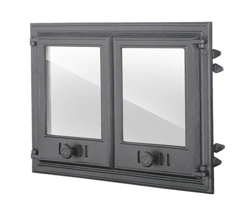 Bbqrolling Cast Iron Pizza Oven Door With Glass Bread Oven Etsy