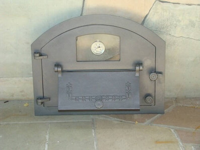 Bbqrolling Cast Iron Pizza Oven Door With Glass and Therm. Etsy