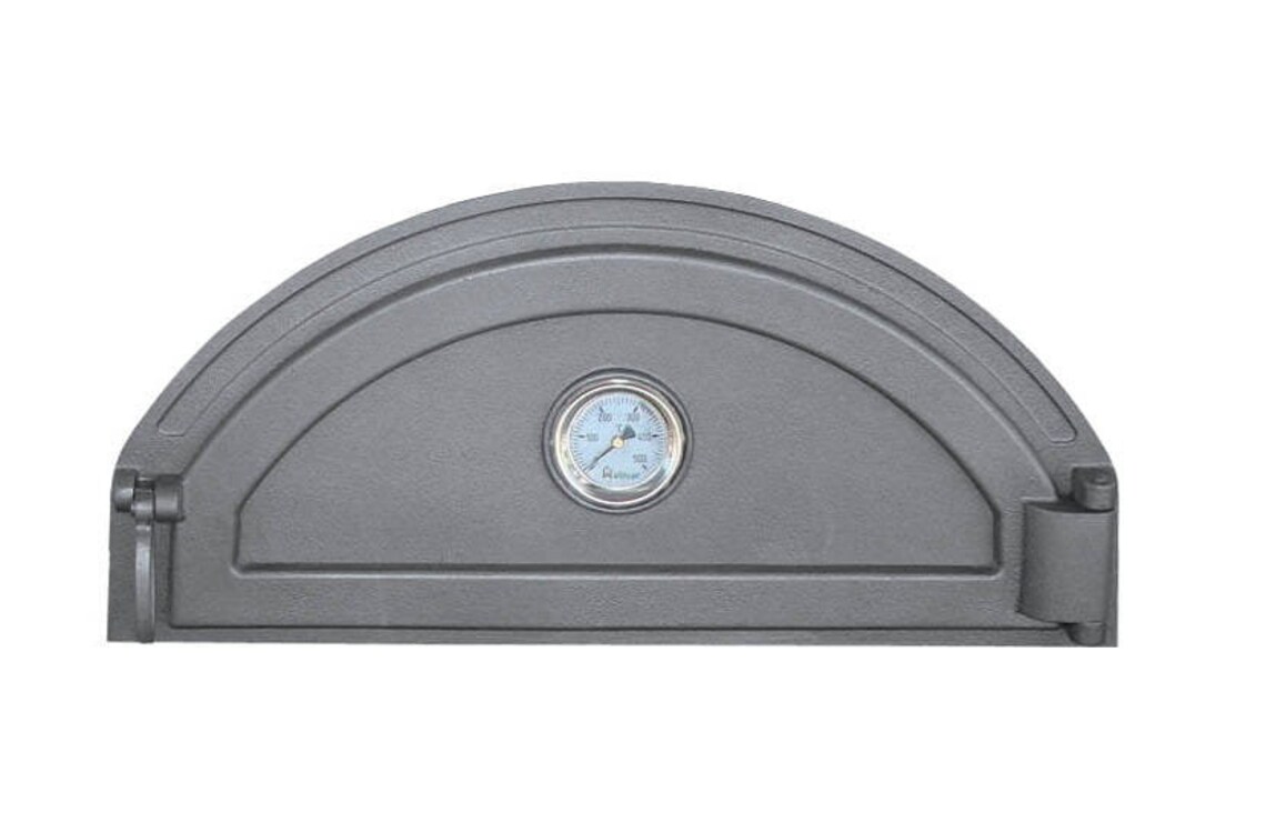 Bbqrolling Cast Iron Pizza Oven Door With Thermometer Bread Etsy