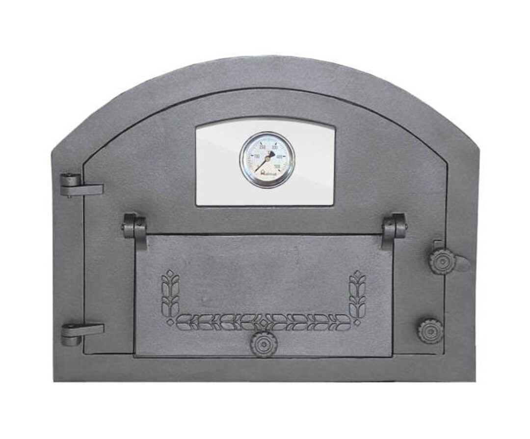 Bbqrolling Cast Iron Pizza Oven Door With Glass and Therm. Etsy