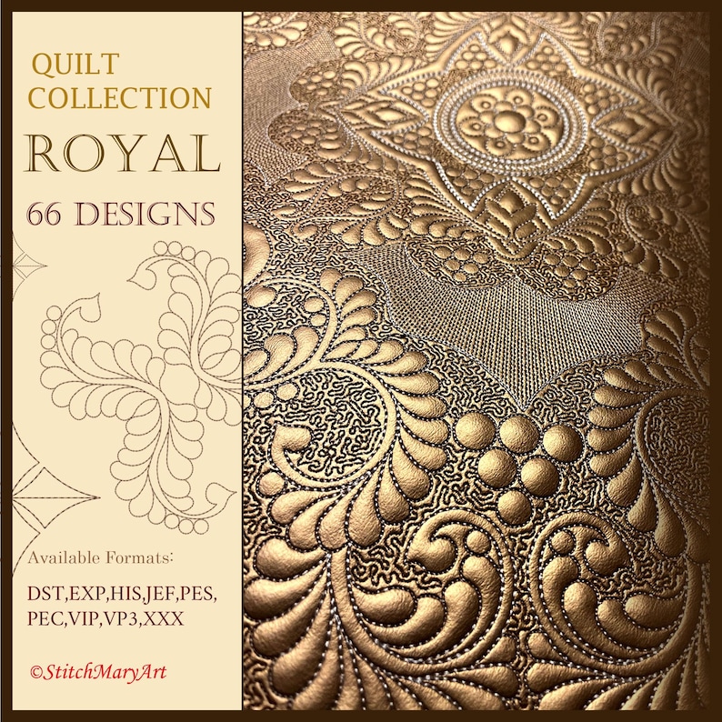 Royal Geometric Patterns Quilt Machine Embroidery Design ~ ROYAL , Geometric Set Collection ...