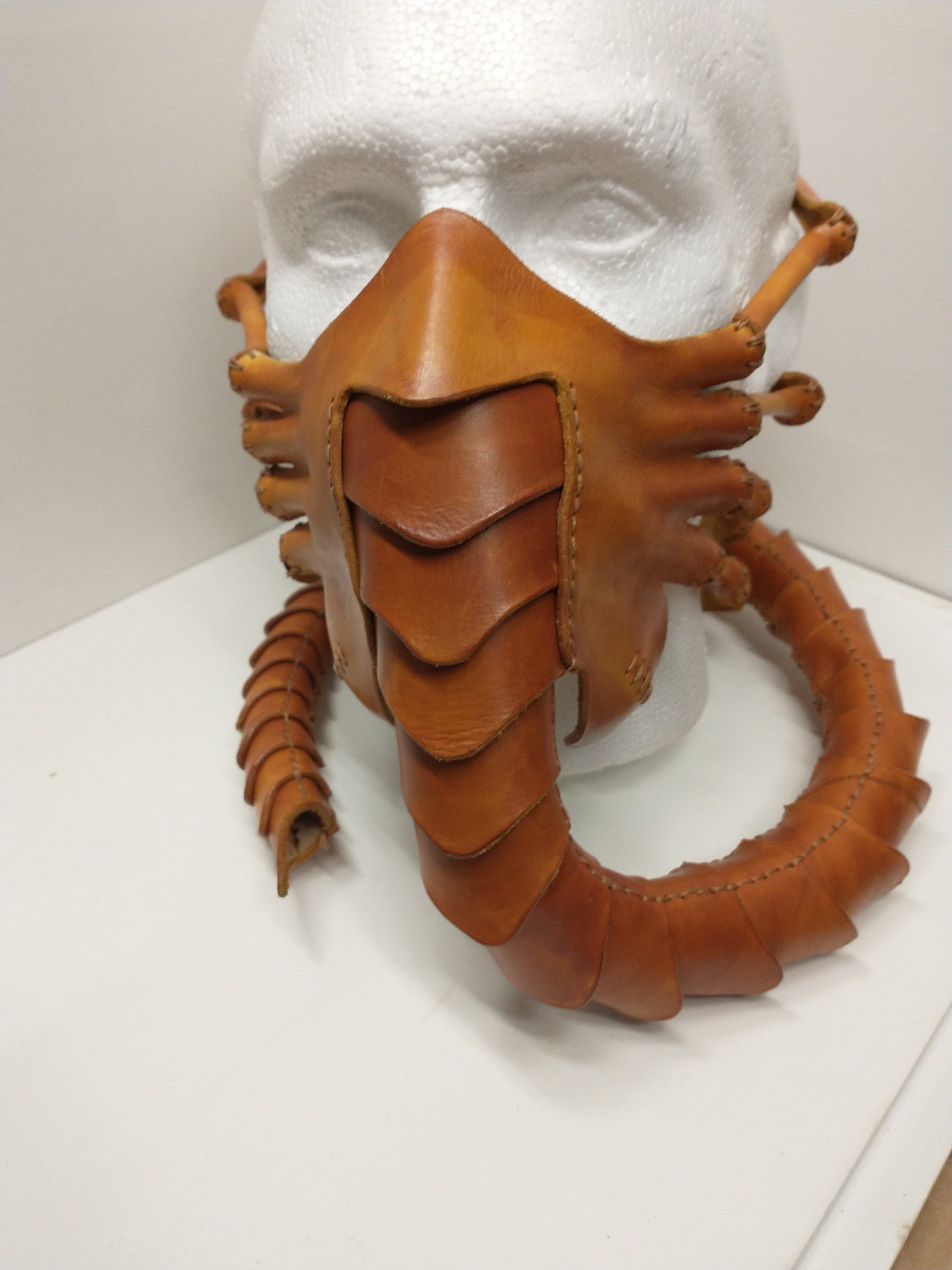 Face hugger mask hand made in leather Etsy