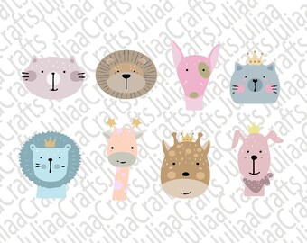 Animals svg - Zoo svg - Animal silhouette - Animal clipart - Animal cut file - svg file for cricut - svg for silhouette