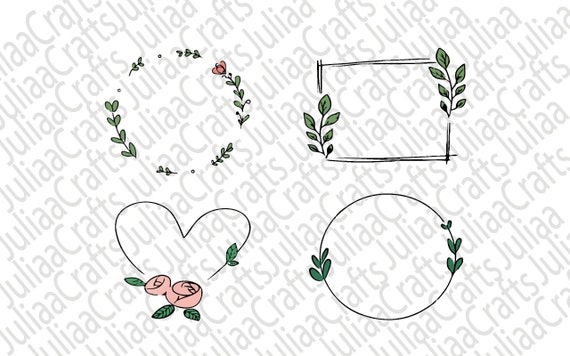 Download Floral Wreath Svg Wreath Svg Floral Svg Wreath Monogram Etsy