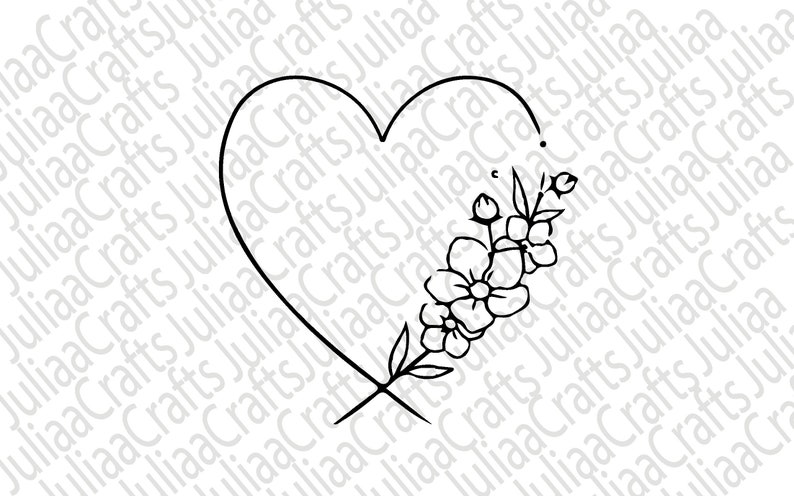 Download Heart clipart Floral heart svg Floral wreath svg Heart | Etsy