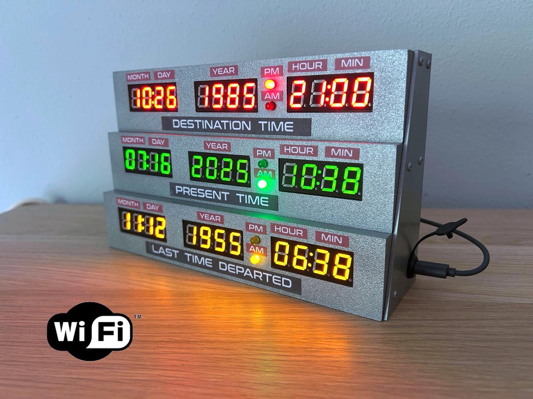 Back to the Future CLOCK, Back to the Future Time Travel, BTTF, Delorean  CLOCK, Time Machine Back to the Future Time Circuit