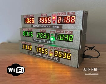 Horloge Retour vers le futur, Voyage dans le temps Retour vers le futur, BTTF, Horloge DeLorean, Circuit temporel de la machine à voyager dans le temps Retour vers le futur