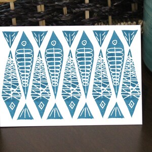 Set of 2 Printable Scandinavian Fish Cards