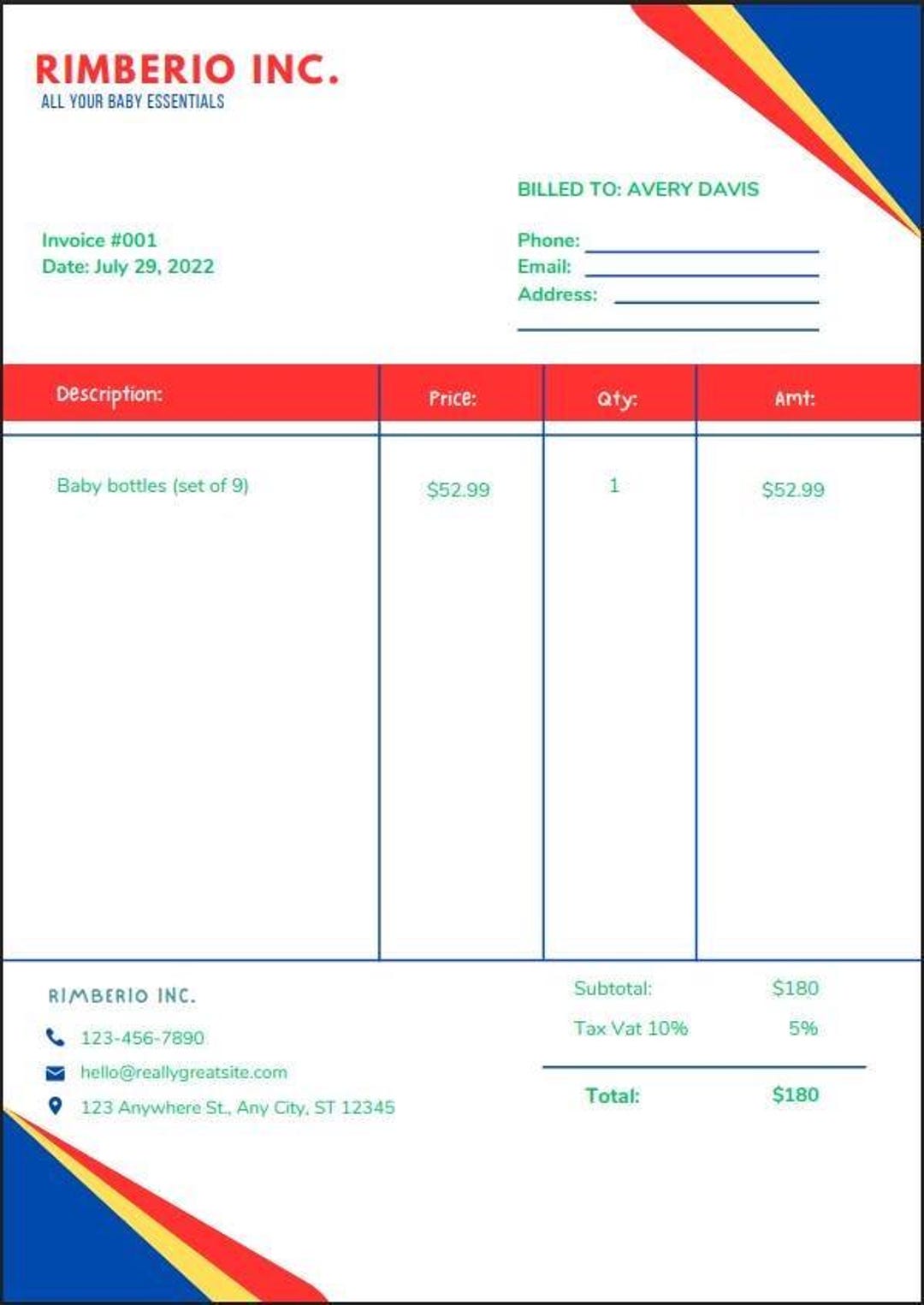 Editable Invoice Template for Canva | Professional Business Billing ...