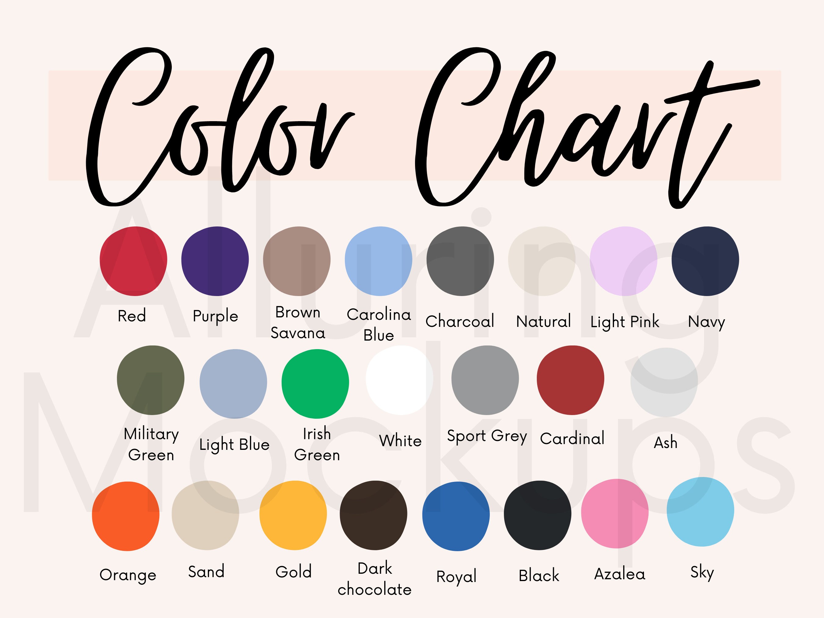 Gildan Color Chart 5000, Gildan Color Guide, Gildan Color Chart, Color