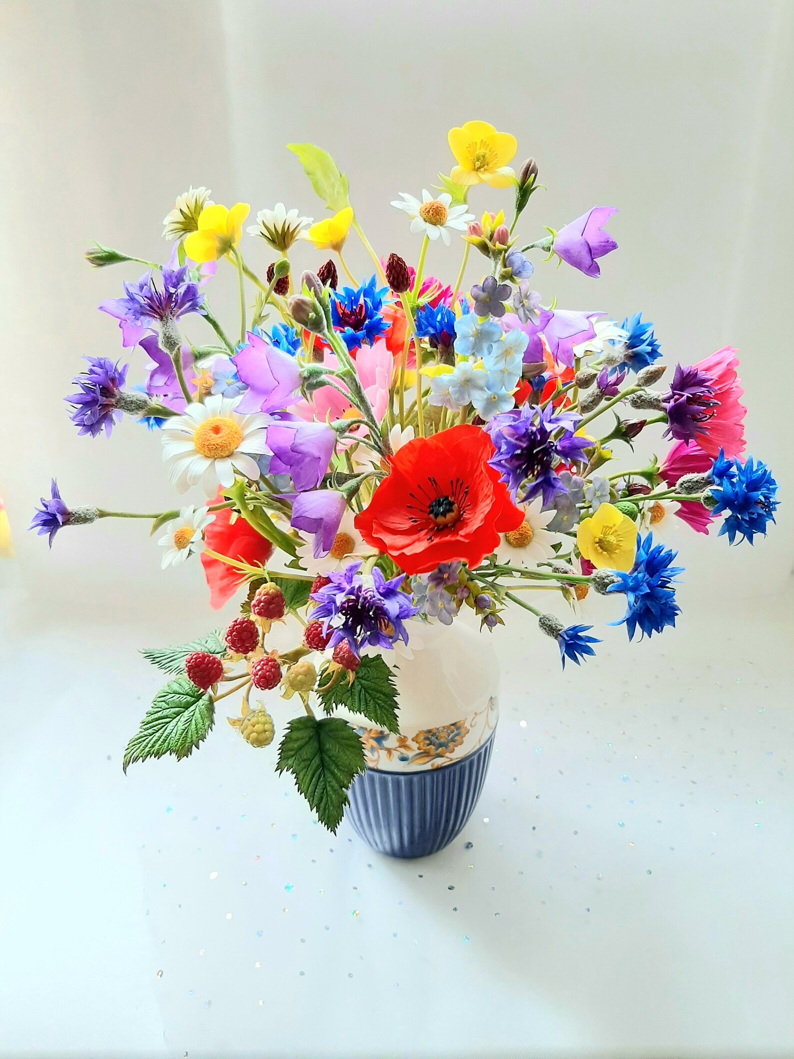 Wildflowers Bouquet Summer Field Flowers From Polymer Clay Etsy