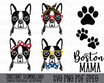 Boston Terrier Svg Etsy