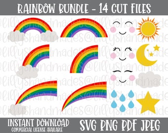 Download Rainbow Clouds Svg Etsy