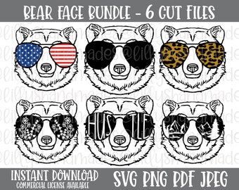 Bear Head Svg Etsy