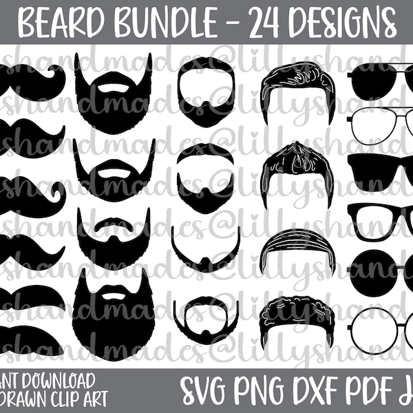 Beard Svg, Beard Png, Mustache Png, Mustache Svg, Sunglasses Svg, Mustache Vector, Moustache Svg, Beard Vector, Goatee Svg, Beard Clipart