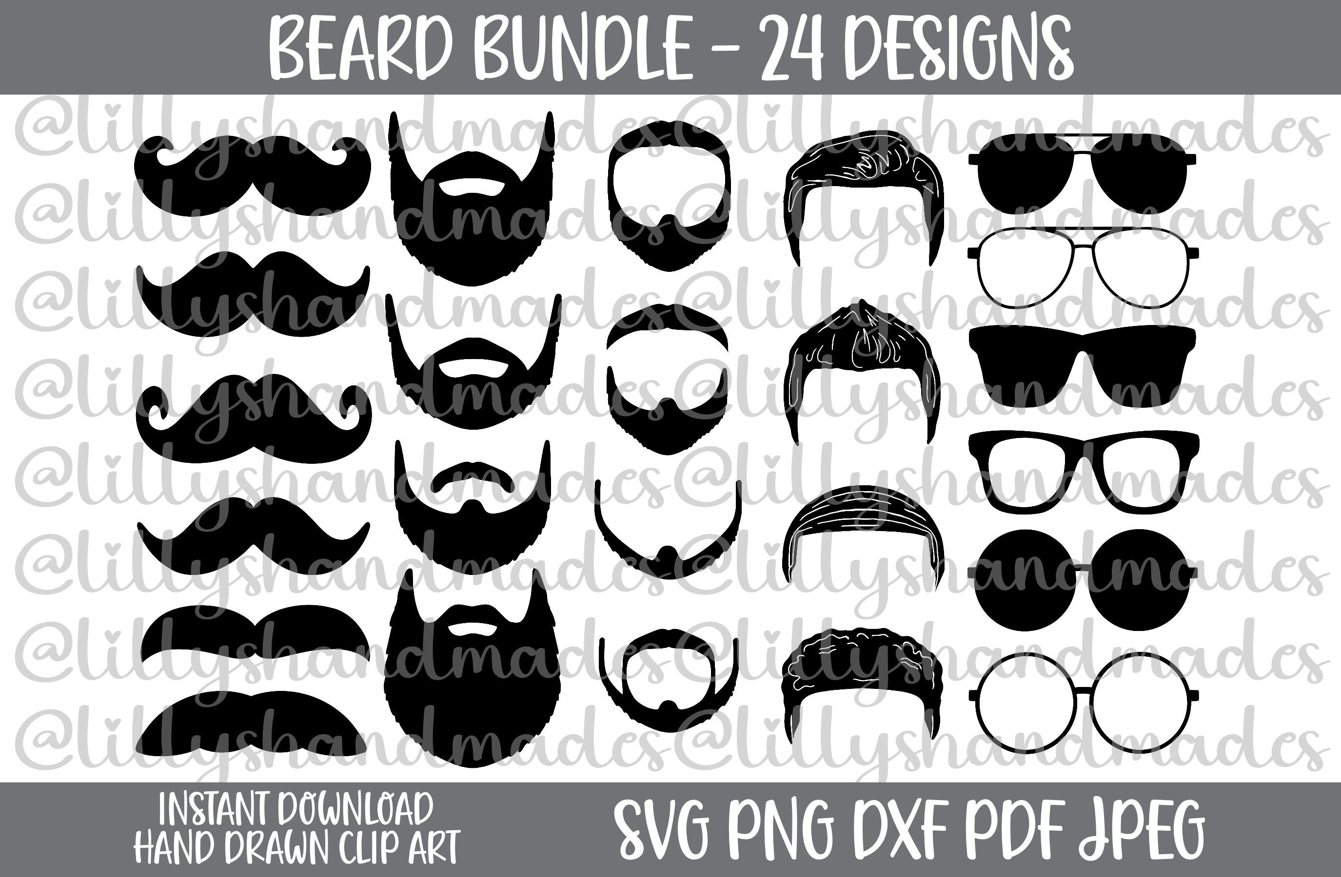 facial hair clipart