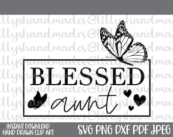 Bienheureuse tante SVG, joyeuse fête des mères PNG, tante