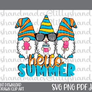 Hello Summer Svg, Summer Gnome Svg, Hello Summer Png, Sweet Summer Svg, Cute Summer Svg Summer Fun Svg, Summer Svg Designs, Summer Vibes Svg