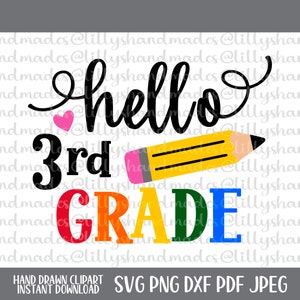 Bonjour 3e année SVG, Bonjour 3e année Svg, 3e année png, troisième année png