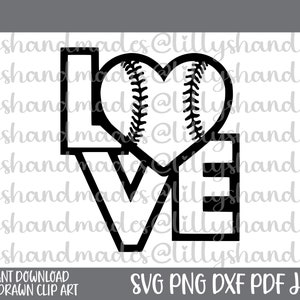 Love Baseball Svg, Baseball Love Svg, Baseball Heart Svg, Heart Baseball Svg, Baseball Lover Svg, Baseball Player Svg, Baseball Mom Svg