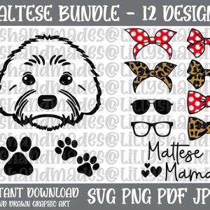 Maltese Svg, Maltese Png, Maltese Clipart, Maltese Vector, Maltese Sublimation, Maltese Mom Svg, Maltese Dad Svg, Maltese Mug Svg