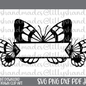 Vlinder Svg Butterfly Monogram Butterfly Banner Svg Nieuwe Baby Svg Baby meisje Svg-bestanden peuter meisje Svg klein meisje Svg Baby meisje Onesie Svg