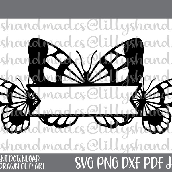 Butterfly Svg Butterfly Monogram Butterfly Banner Svg New Baby Svg Baby Girl Svg Files Toddler Girl Svg Little Girl Svg Baby Girl Onesie Svg