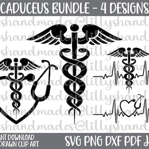 Caduceus Svg, Caduceus Vector, Caduceus Png, Nurse Heartbeat Svg, Heartbeat Stethoscope Svg, Stethoscope Png, Stethoscope Vector
