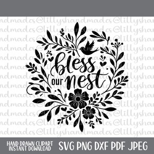 Segne unser Nest svg, Segne unser Nest Png, Home Decor svg, Home Sweet Home svg, Home Zeichen svg, segne unser Zuhause svg, Bauernhaus Zeichen svg