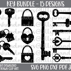 Sleutel Svg bundel, antieke sleutel Svg, Lock Svg, slot en sleutel Svg, Heart Lock Svg, huissleutel Svg, autosleutel Svg, sleutel Clipart, sleutel Png, sleutel Vector