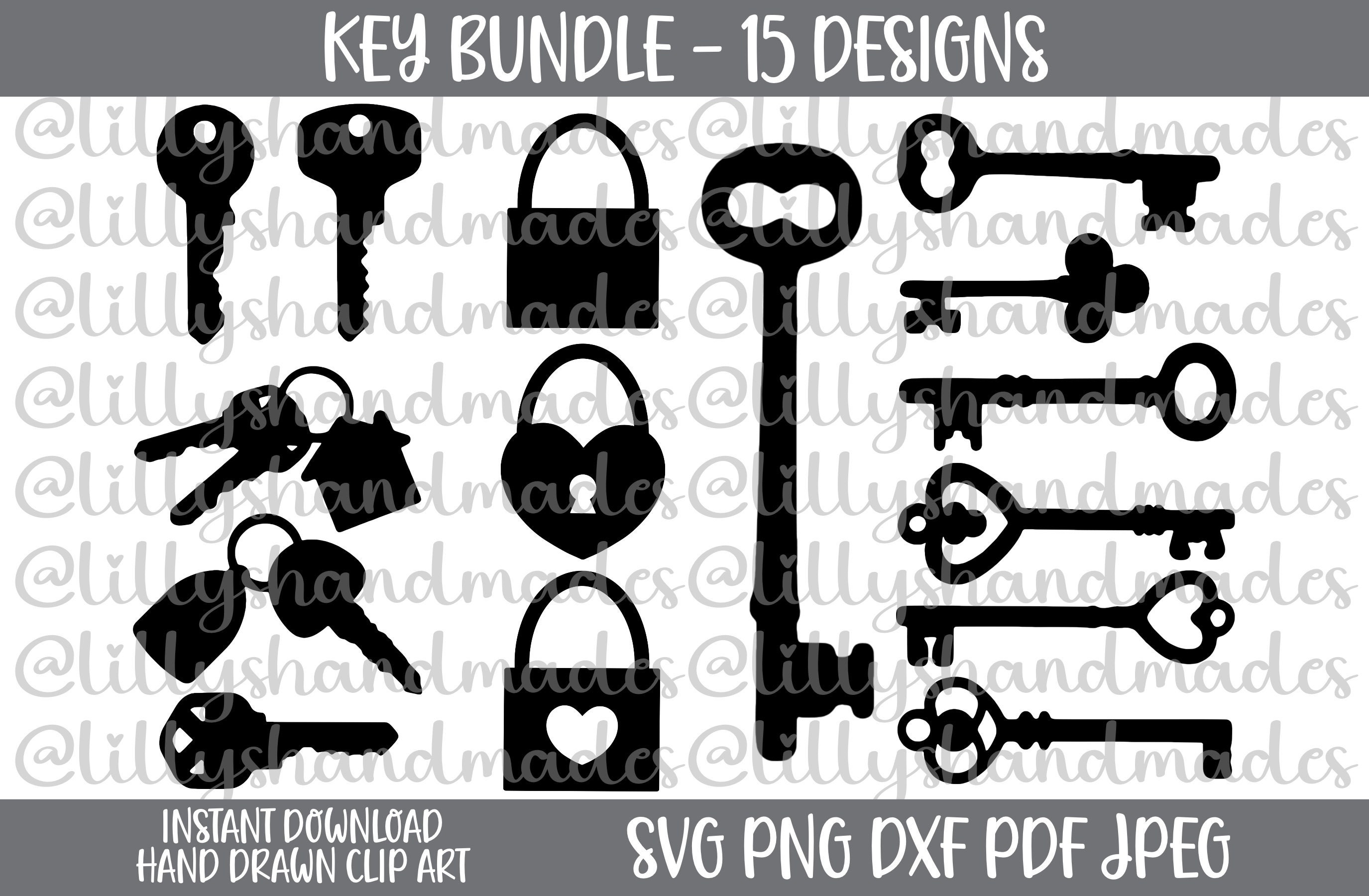 Elegant vintage keys and lock. Stock Vector by ©shik-shik 122477862