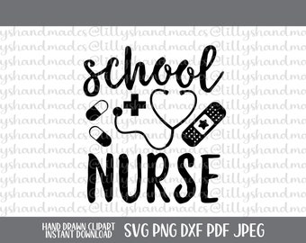 Infirmière scolaire SVG, infirmière vie PNG, stéthoscope coeur