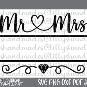 Mr And Mrs Svg, Mr And Mrs Png, Just Married Svg, Wedding Sign Svg, Wedding Svg, Marriage Svg, Bride And Groom Svg, Anniversary Svg