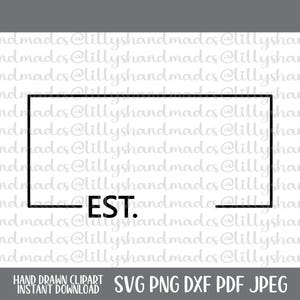 Established Rectangle SVG, Bride Groom, Mr. and Mrs., Family, Mom, Dad, Anniversary PNG Clipart