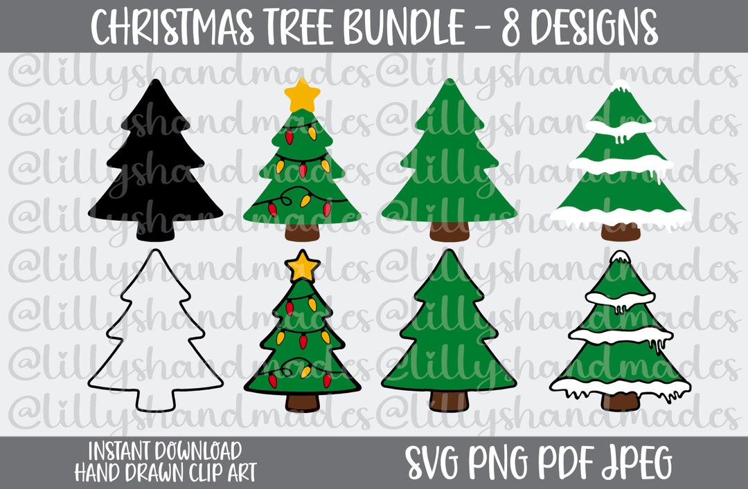 Christmas Tree Svg Bundle, Christmas Tree Png, Christmas Tree Clipart