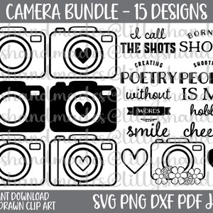 Camera Svg File, Camera Png, Camera Clipart, Photography Svg, Photographer Svg, Camera Vector, Camera Stencil Svg, Photography Quote Svg