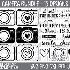 Camera Svg File, Camera Png, Camera Clipart, Photography Svg, Photographer Svg, Camera Vector, Camera Stencil Svg, Photography Quote Svg