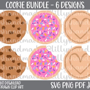 Cookies Svg, Chocolate Chip Cookie Svg, Sugar Cookie Svg, Cookie Monster Svg, Cookie Png, Cookie Vector, Cookie Clipart, Cookie Clip Art