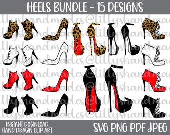 High Heel Svg, High Heel Shoe Svg, Stiletto Svg, High Heels Svg, Women Shoes Svg, Shoe Clipart, Fashion Girl Svg, High Heels Clipart